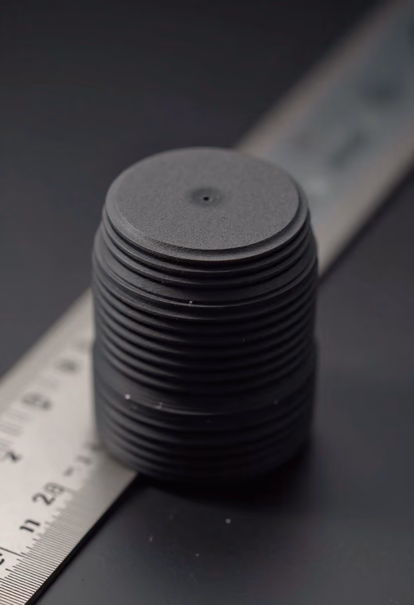 Macro detail of layer lines on a printed part